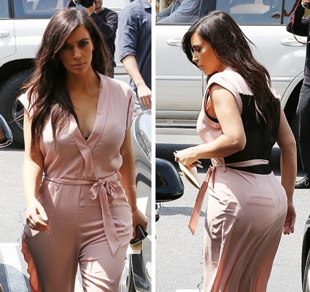 Kim tới tham dự bữa tiệc mừng em bé sắp chào đời của Ciara, tháng 3/2014.