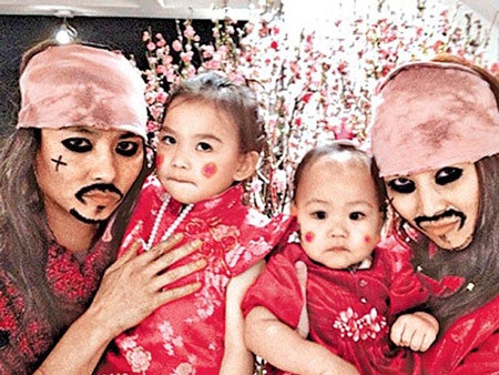 Hoa đán Thái Thiếu Phân “giải nghệ” vì chiều chồng - 3 Vợ chồng Thái Thiếu Phân đã có với nhau 2 con gái xinh xắn.