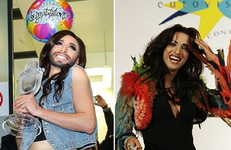 Cử chỉ của Conchita rất giống một cô gái, dịu dàng và nhẹ nhàng.