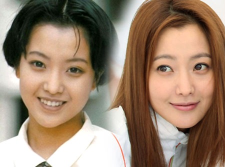 Ảnh thời thơ ấu đen nhẻm của Kim Hee Sun - 8 Kim Hee Sun của trước đây (trái) và hiện tại