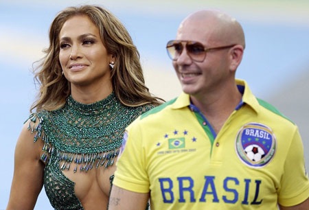 Jennifer Lopez cuồng nhiệt trong lễ khai mạc World Cup - 25 Jennifer và người đồng nghiệp ăn ý Pitbull
