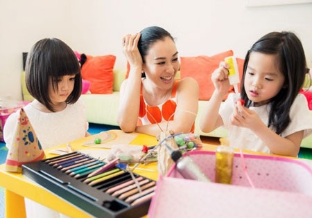 Chung Lệ Đề tâm sự, các con giờ là động lực sống của cô sau hai cuộc hôn nhân thất bại.