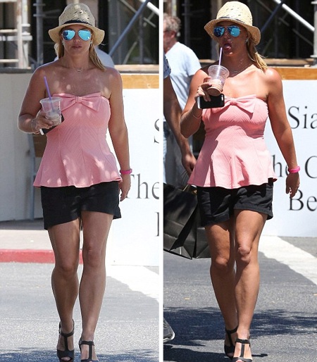 Britney và vệ sỹ tranh thủ ghé vào một siêu thị để mua sắm