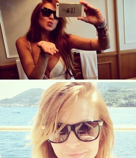 Lindsay không quên chia sẻ những bức ảnh tuyệt đẹp của cô trên du thuyền sang trọng.