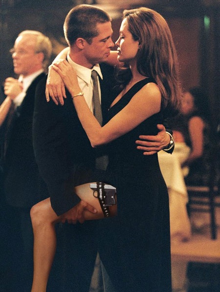 Brad Pitt và Angelina Jolie trong bộ phim Ông bà Smith (năm 2005).