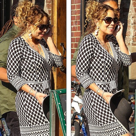 Ngày 27/8, Mariah Carey xuống phố với nụ cười rạng ngời trên môi.