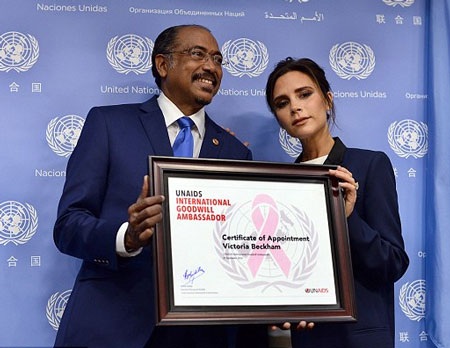 Victoria được chọn là đại sứ thiện chí của tổ chức LHQ, tháng 9/2014.