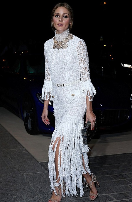 Olivia Palermo diện váy te tua ấn tượng