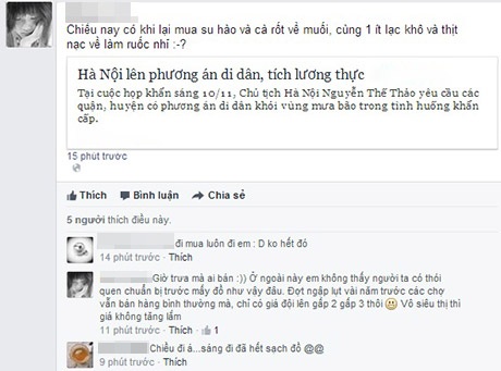Cộng đồng mạng “nín thở” theo dõi đường đi của siêu bão - 5 Một số người vội vã chuẩn bị lương thực chống bão