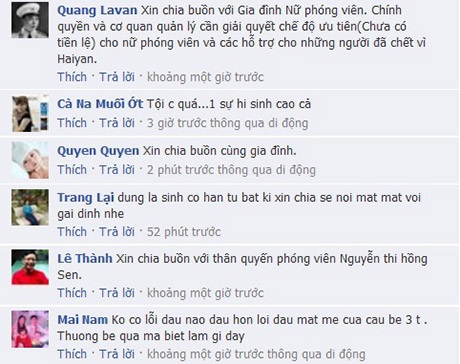 Cộng đồng mạng tiếc thương nữ phóng viên quả cảm