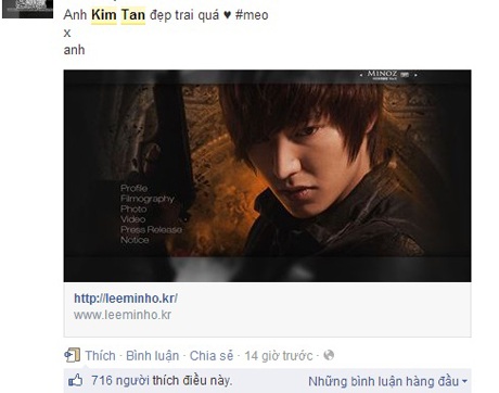 Khẩu chiến gay cấn vì “cơn sốt Kim Tan” - 1 Diễn viên nam chính Kim Tan được hâm mộ tại Việt Nam