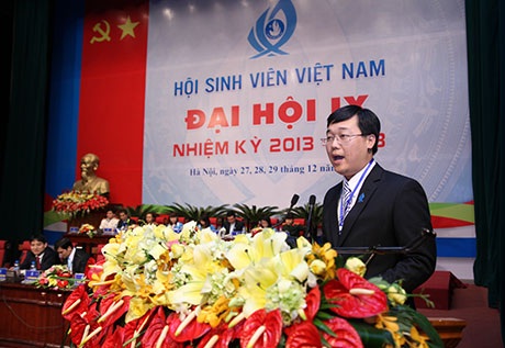 Anh Lê Quốc Phong hứa quyết tâm xây dựng Hội SVVN ngày càng phát triển vững mạnh sau khi nhậm chức