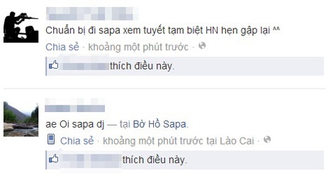 Tuyết Sa Pa phủ trắng... Facebook - 10 Khoe ảnh có mặt tại Sapa