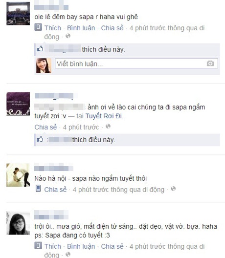 Tuyết Sa Pa phủ trắng... Facebook - 9 Dân mạng rủ nhau đi Sapa ngắm tuyết