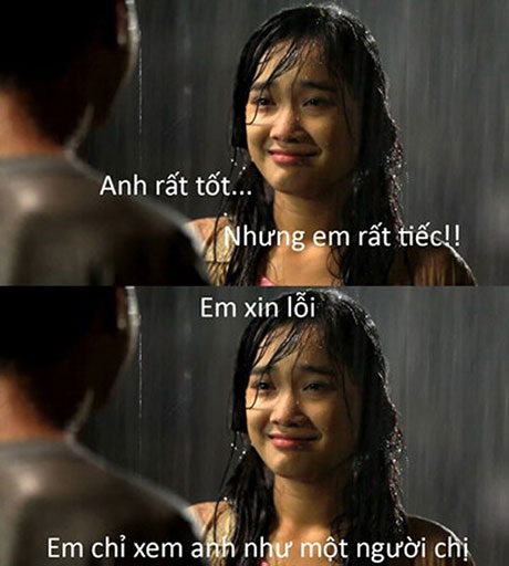 Những trào lưu “làm mưa làm gió” trên mạng xã hội năm vừa qua - 1 Những bức ảnh chế hài hước từ bộ phim online được yêu thích Xin lối anh chỉ là thằng bán bánh giò