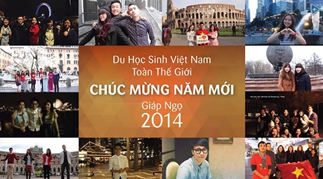 Hình ảnh trong clip chúc Tết của các du học sinh