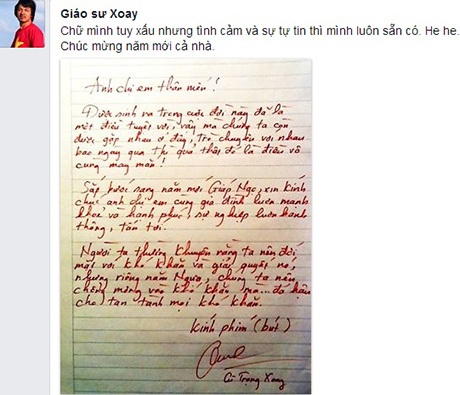 Giáo sư Xoay gửi thư chúc Tết các fan