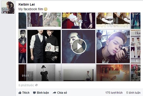 Dân mạng "ngả nghiêng" với clip "soi" quá khứ của Facebook - 1 Hot boy Kelbin Lei chia sẻ viedeo A look back