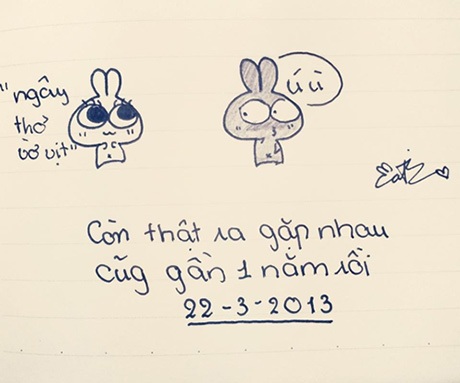 "Thánh nháp” Thảo Vân kể chuyện tình yêu qua tranh vẽ ngộ nghĩnh - 4 Huy Khánh