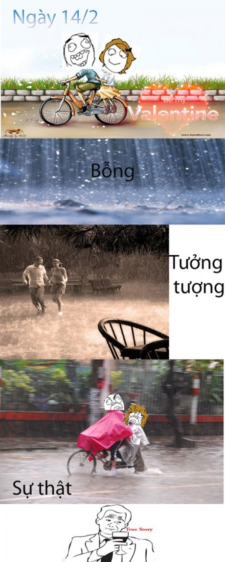 Sự thật về ngày Valentine lãng mạn dưới mưa