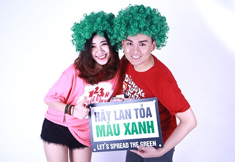 Hà Min và Nguyễn Trung Quân kêu gọi Lan toả màu xanh cây cối