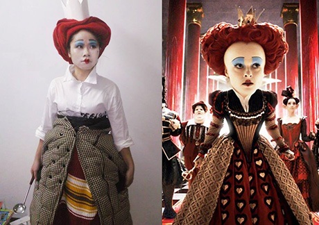 SV Kiến trúc gây chú ý với ảnh kỷ yếu cosplay "siêu" hài hước - 12 Bùi Như Hoa cosplay Nữ hoàng đỏ (Alice ở xứ sở thần tiên)
