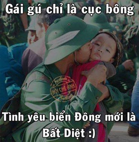 Giới trẻ "dậy sóng" đổi avatar hình cờ Tổ quốc, hướng về biển Đông - 10 Một câu vè chế hiện đang rất thịnh hành trên mạng