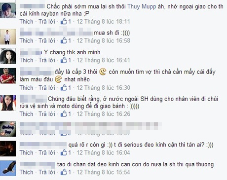 Dân mạng tranh cãi chuyện "chỉ cần SH và kính rayban là có bạn gái" - 2 Xuất phát từ câu chuyện nói trên, các bạn trẻ tranh luận về chủ đề tình - tiền