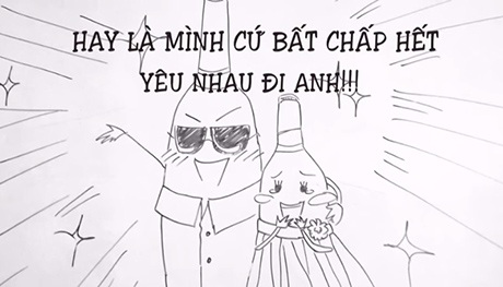 Clip tình yêu hạnh phúc khiến bạn trẻ "muốn cưới ngay" - 3 Những hình ảnh ngộ nghĩnh, đáng yêu trong clip Mình cưới nhau đi (Ảnh chụp màn hình)
