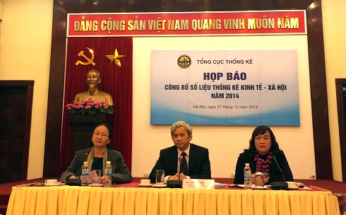 Họp báo Tổng cục Thống kê cuối năm (ảnh: BD)