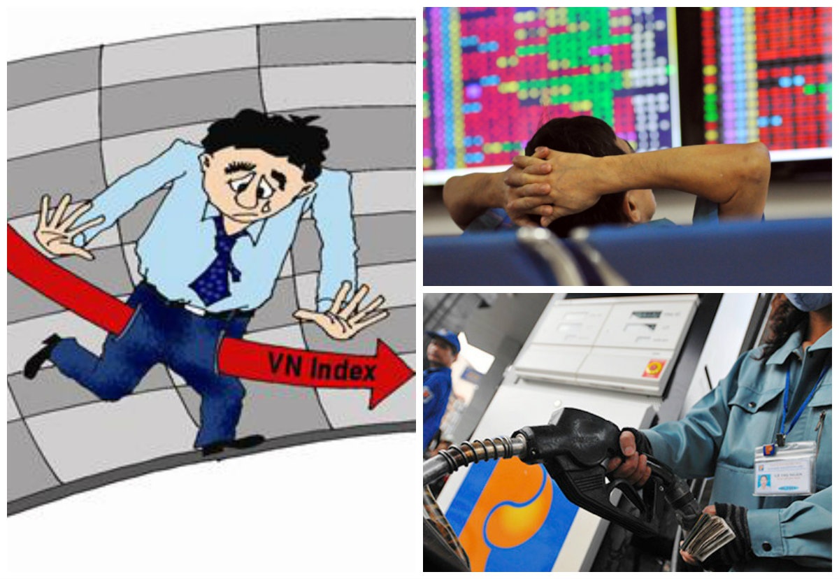 Xăng tăng mạnh “nhuốm đỏ” thị trường chứng khoán