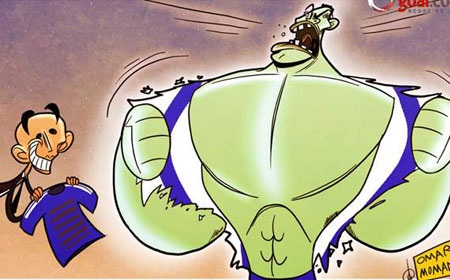 Biếm họa: “Người khổng lồ xanh” Hulk và lời mời gọi từ Chelsea - 1 Biếm họa: “Người khổng lồ xanh” Hulk và lời mời gọi từ Chelsea