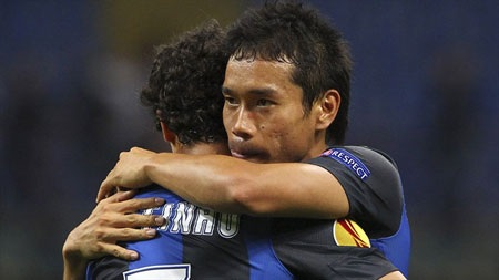 Inter suýt ôm hận trước Rubin Kazan nếu Nagatomo không kịp tỏa sáng