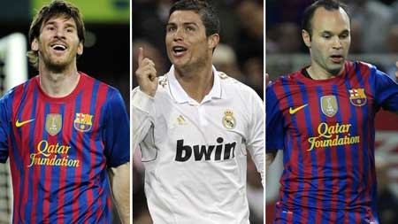 Messi, C.Ronaldo và Iniesta lọt vào danh sách rút gọn “Quả bóng vàng FIFA” - 1 Messi, C.Ronaldo và Iniesta là 3 ngôi sao hay nhất của bóng đá thế giới năm qua