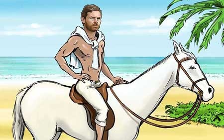 Hài hước với bộ lịch “khó đỡ” về các HLV nổi tiếng - 8 Tháng 7/2013: Andre Villas-Boas đầy lãng tử bên cạnh nắng vàng, biển xanh và “em”…ngựa trắng