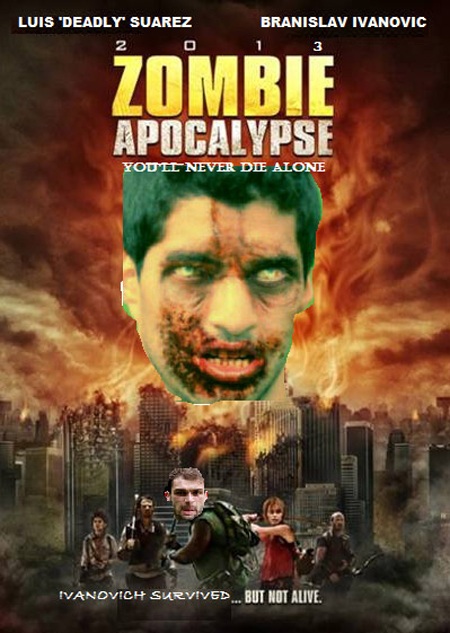 Cơn ác mộng về “kẻ ăn thịt người” Suarez sẽ ám ảnh Ivanovic rất lâu nữa.