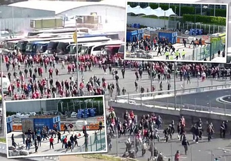 Hai nhóm CĐV Dortmund và Bayern Munich đã tham gia ẩu đả trước giờ bóng lăn