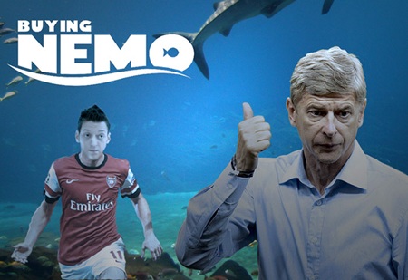 Biếm họa về tân binh “bom tấn” Mesut Ozil của Arsenal