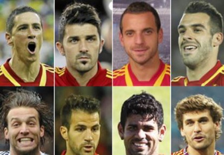 7 chân sút khác sẽ phải cạnh tranh 3 suất còn lại trên hàng công Tây Ban Nha bên cạnh Fabregas