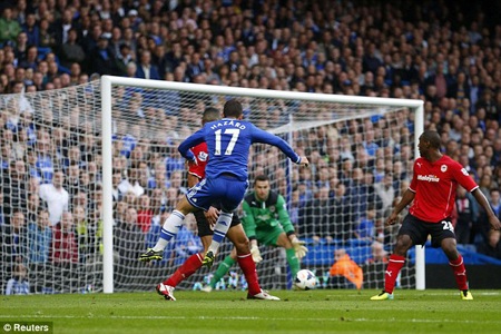 Hazard bùng nổ, Chelsea thắng đậm Cardiff ở Stamford Bridge - 3 3 điểm trước Cardiff tiếp tục giúp Chelsea thẳng tiến trên bảng xếp hạng