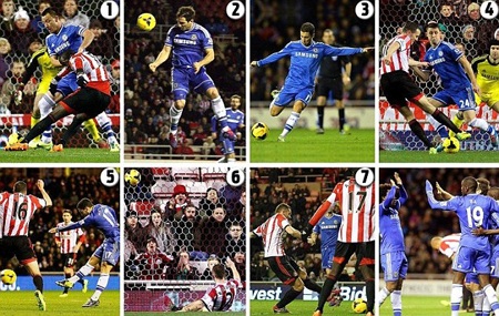 Arsenal thắng nhàn Hull, Chelsea hạ Sunderland với “mưa gôn” - 3 Hazard là nhân vật trung tâm trong thắng lợi nghẹt thở của Chelsea ở The Light