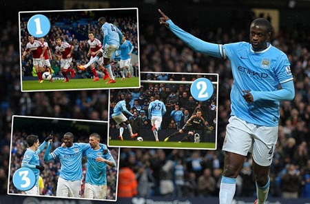 Yaya Toure lập hat-trick, Man City dễ dàng nhấn chìm Fulham - 1 Yaya Toure lại là nhân vật trung tâm trong thắng lợi đậm đà của Man City