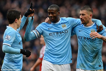 Yaya Toure lập hat-trick, Man City dễ dàng nhấn chìm Fulham - 3 Man City vẫn đang thẳng tiến ở Premier League và tràn đầy hi vọng lên ngôi