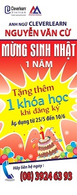 Tặng ngay một khóa học nhân dịp sinh nhật Cleverlearn - Ama Nguyễn Văn Cừ - 1