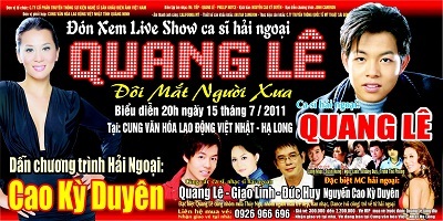 Quang Lê - Đưa “Đôi mắt người xưa” phục vụ khán giả Hạ Long - 1 Quang Lê - Đưa “Đôi mắt người xưa” phục vụ khán giả Hạ Long - 1