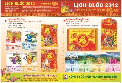 Rộn ràng vào mùa lịch năm rồng - 2