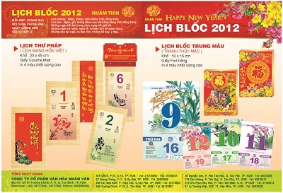 Rộn ràng vào mùa lịch năm rồng - 1