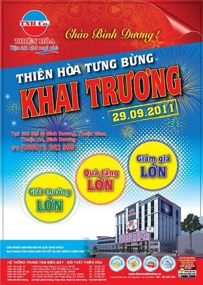 Chào Bình Dương - Thiên Hòa tưng bừng khai trương - 1 Chào Bình Dương - Thiên Hòa tưng bừng khai trương - 1