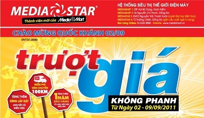 Trượt giá không phanh, Media Mart chào mừng Quốc khánh - 1 Trượt giá không phanh, Media Mart chào mừng Quốc khánh - 1