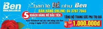 Ben Computer khuyến mãi lớn chào mừng ngày phụ nữ Việt Nam - 1 Ben Computer khuyến mãi lớn chào mừng ngày phụ nữ Việt Nam - 1